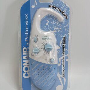 NEW Conair by Pollenex Hang On Radio AM FM Shower Blue SR11 Water Resistant